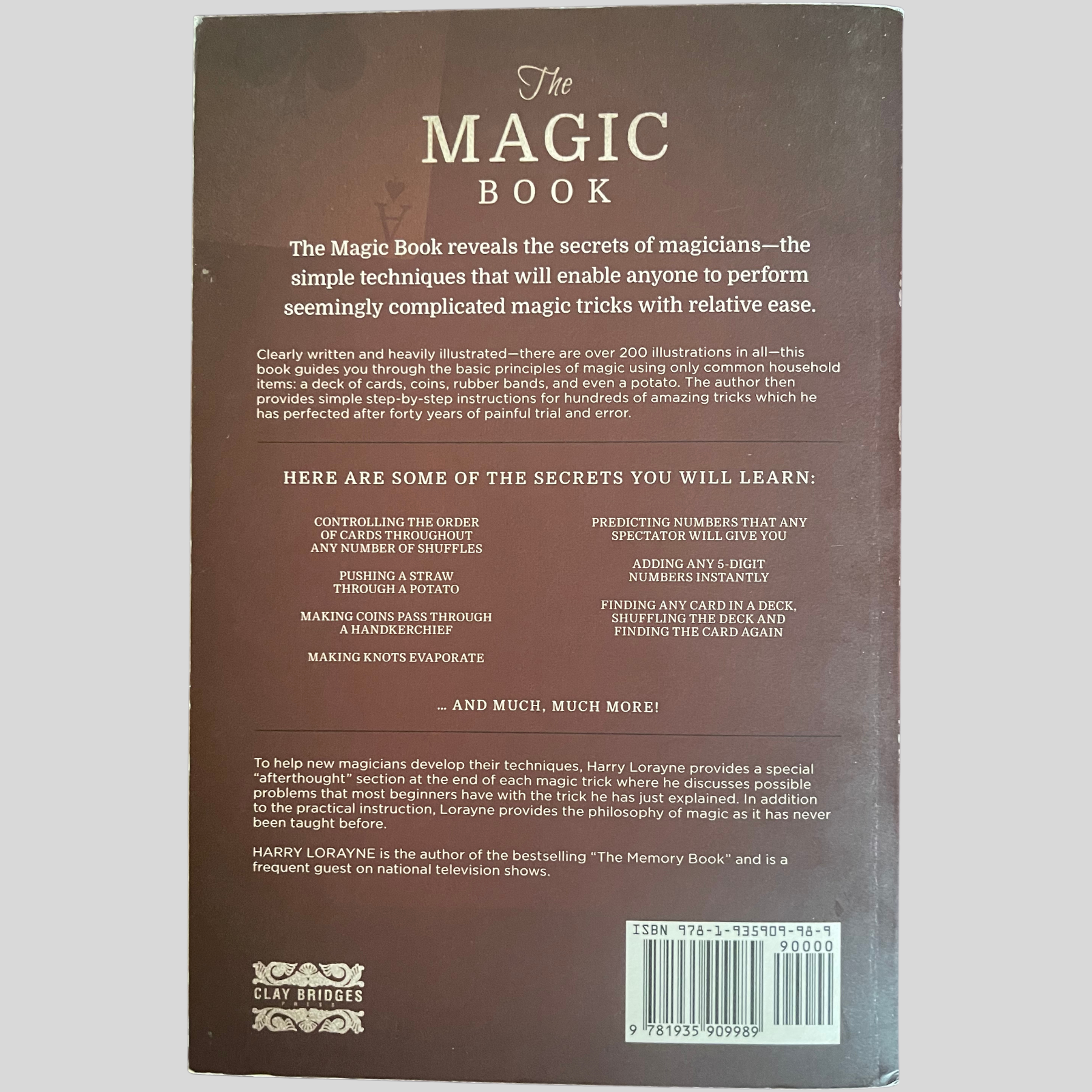 Harry Lorayne The Magic Book (Paperback)