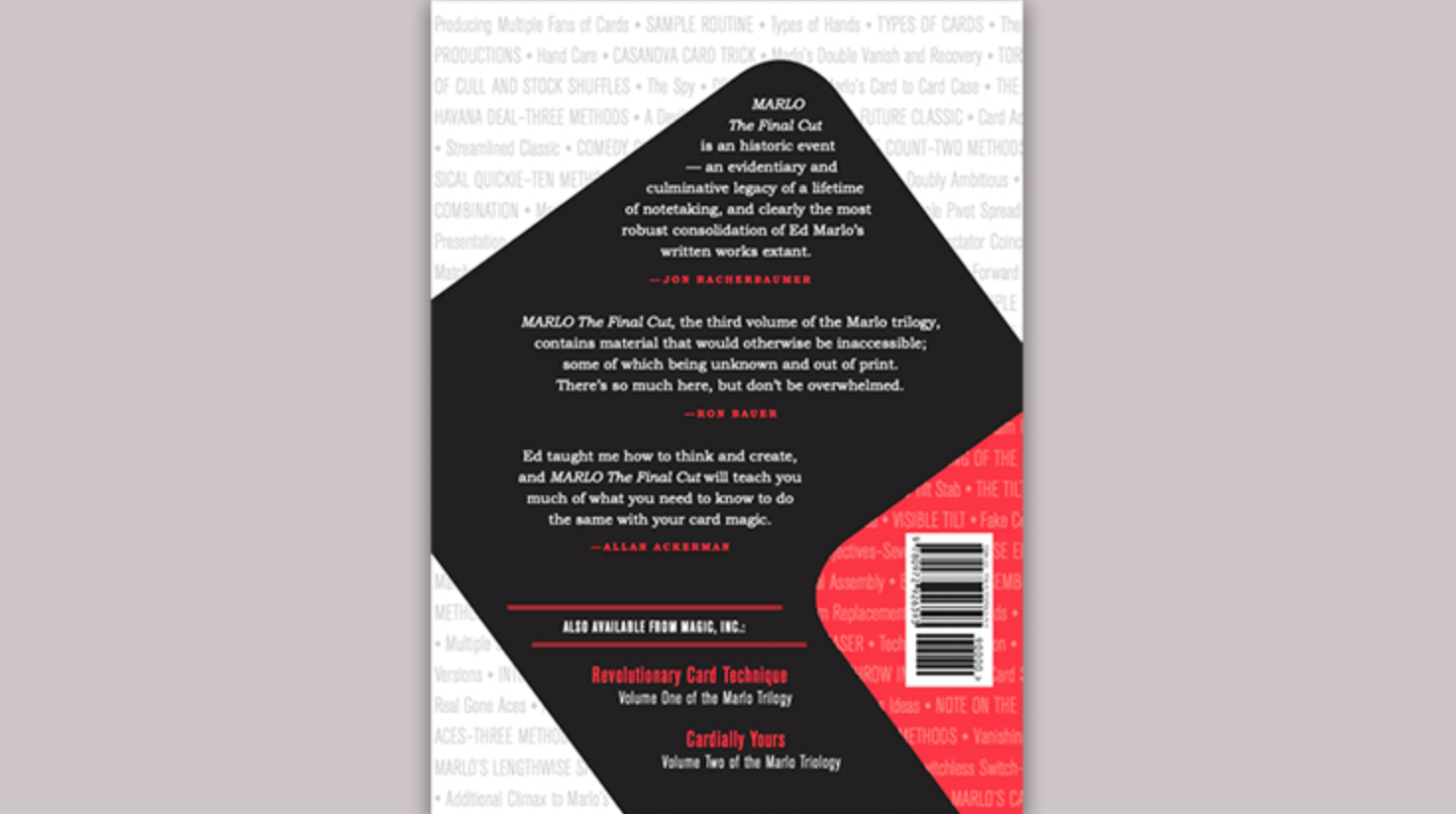 Marlo The Final Cut - Third Volume Of The Marlo Card Series