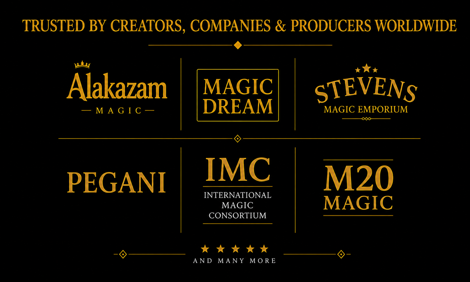 trusted by magic logos banner fox magic mfg