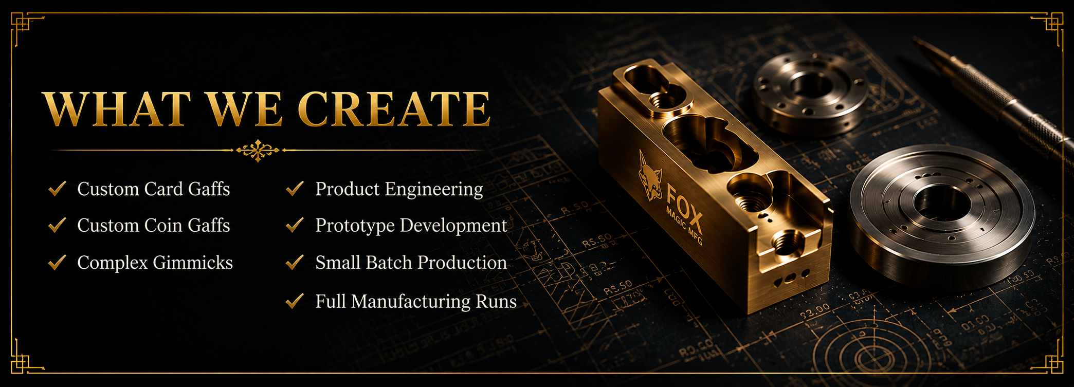 Precision magic manufacturing workshop at Fox Magic MFG 8