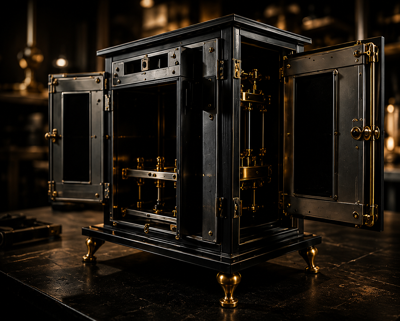 magic apparatus brass box made for a client 