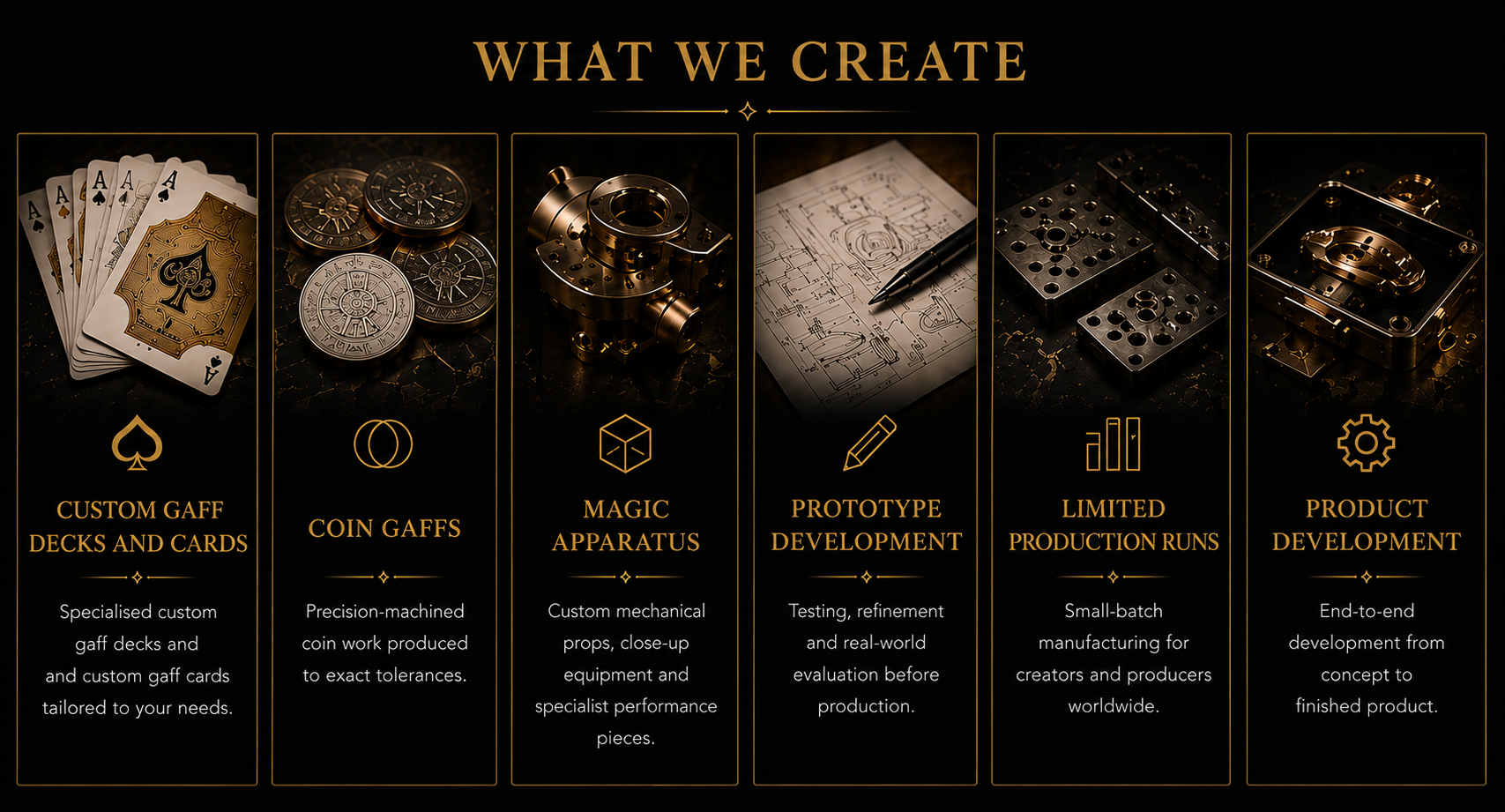 the different magic we can create for you from fox magic mfg